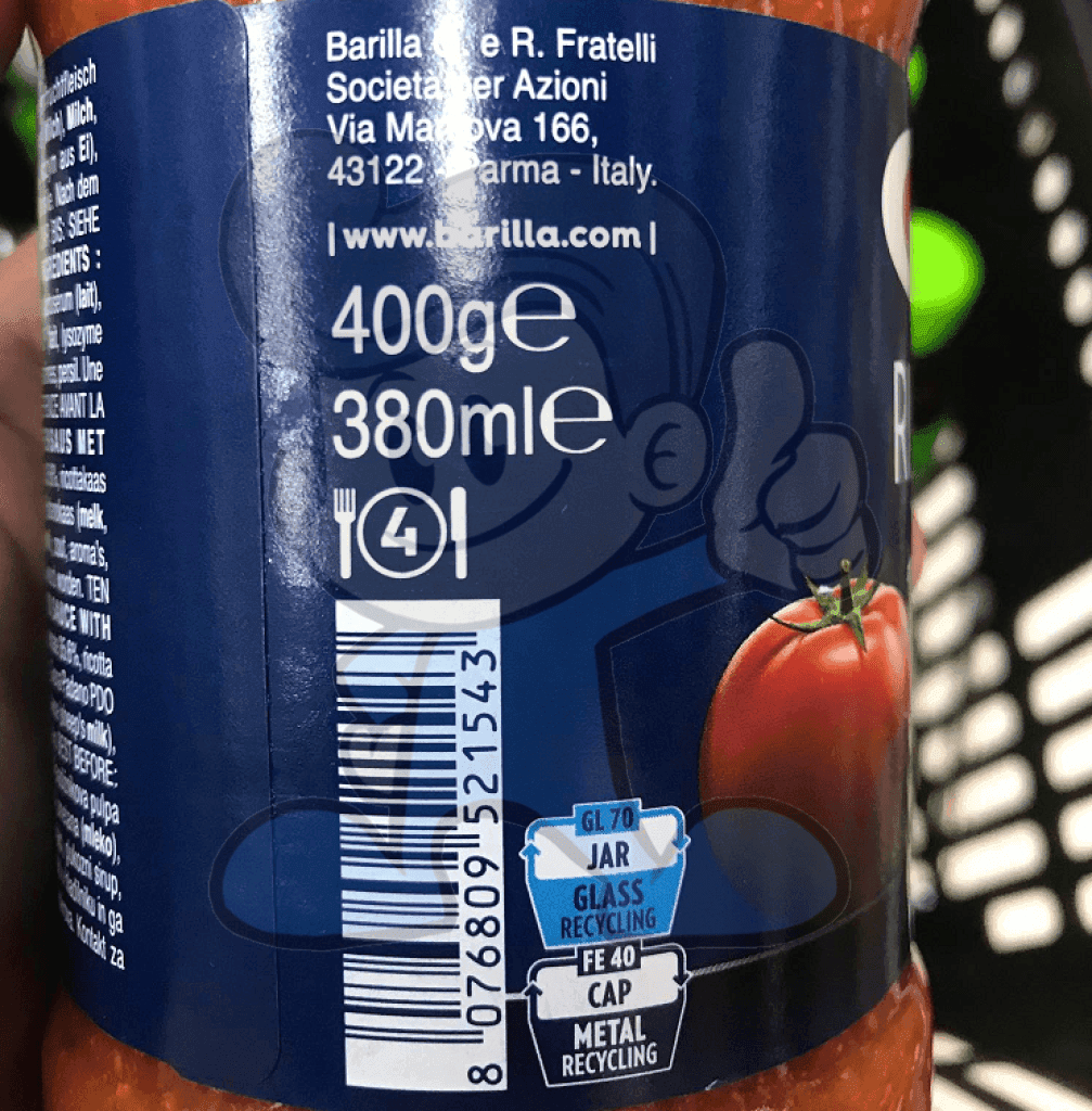 Barilla Ricotta Pasta Sauce With Italian Tomato (2 X 400G) Groceries