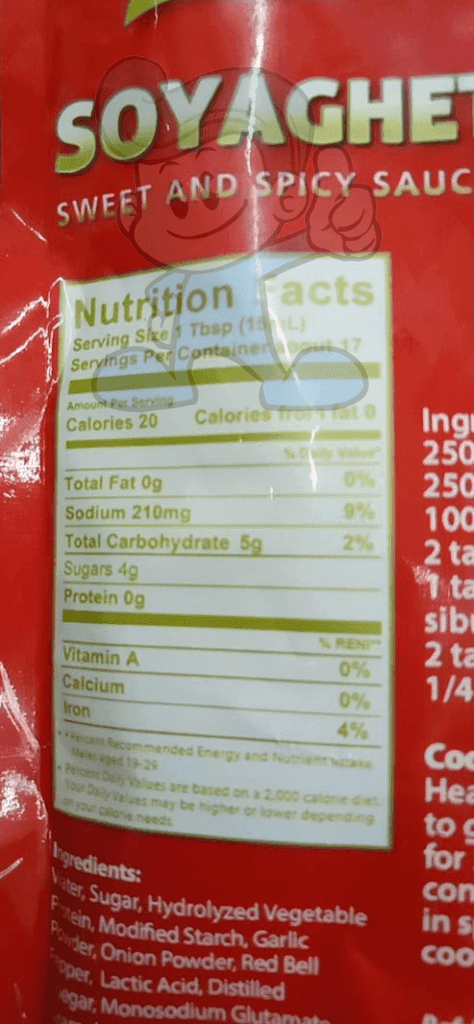 Marca Pina Soyaghetti Sweet And Spicy Sauce (4 X 250 G) Groceries