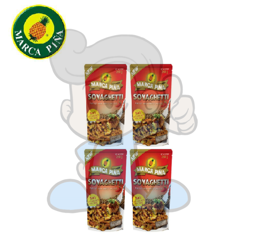 Marca Pina Soyaghetti Sweet And Spicy Sauce (4 X 250 G) Groceries