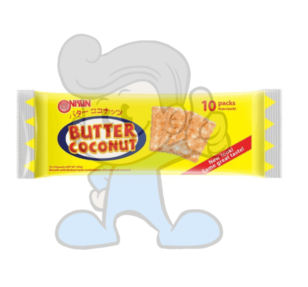 Nissin Butter Coconut Biscuits Pack Of 4 (4 X 250G) Groceries