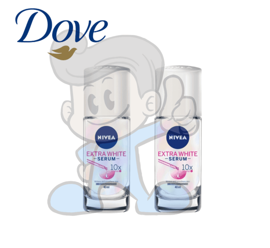 Nivea Deodorant Extra Whitening Anti-Perspirant Serum (2 X 40Ml) Beauty