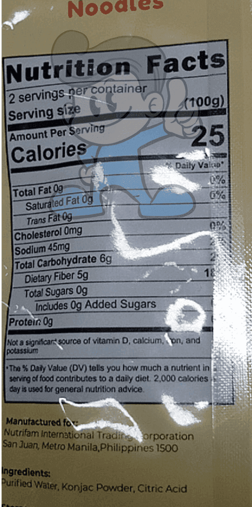 Nutrifam Shirataki Noodles (2 X 200 G) Groceries