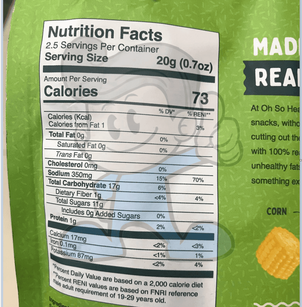 Oh So Healthy! Sour Cream Corn Veggie Crisps (2 X 50G) Groceries