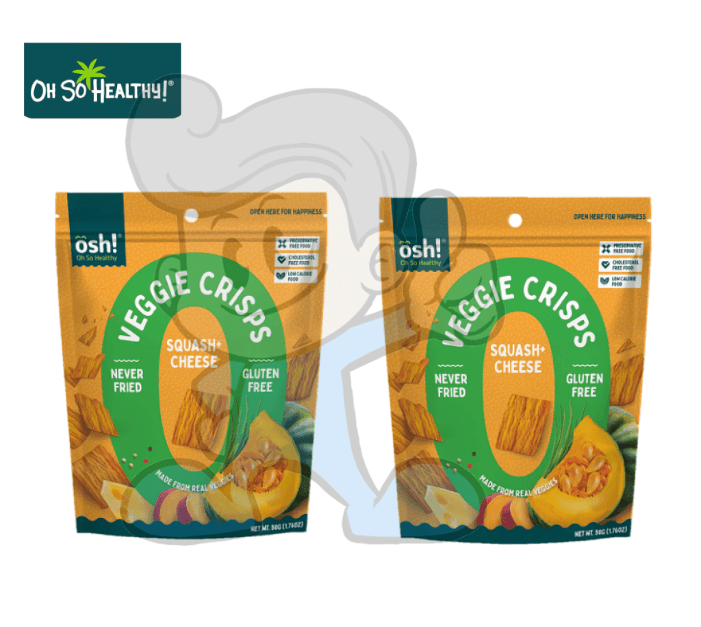 Oh So Healthy! Squash Cheese Veggie Crisps (2 X 50G) Groceries