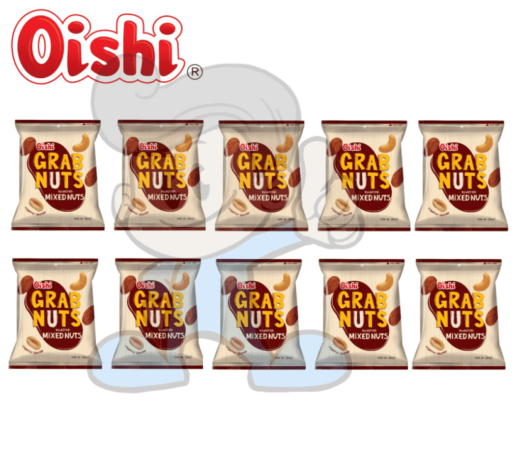 Oishi Grab Nuts Roasted Mixed (10 X 30G) Groceries