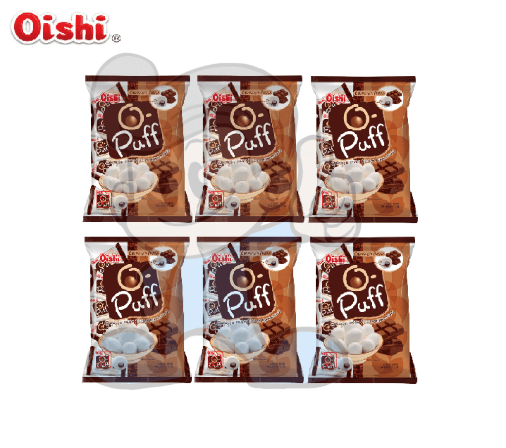Oishi O-Puff Chocolate Cream Filled Marshmallows (6 X 84 G) Groceries