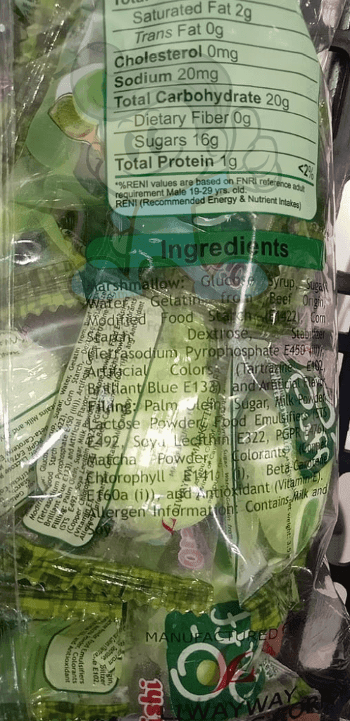 Oishi O-Puff Matcha Cream Filled Marshmallows (6 X 84 G) Groceries