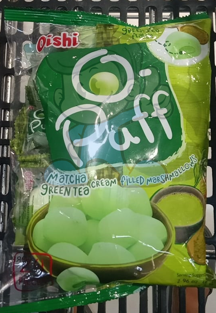 Oishi O-Puff Matcha Cream Filled Marshmallows (6 X 84 G) Groceries