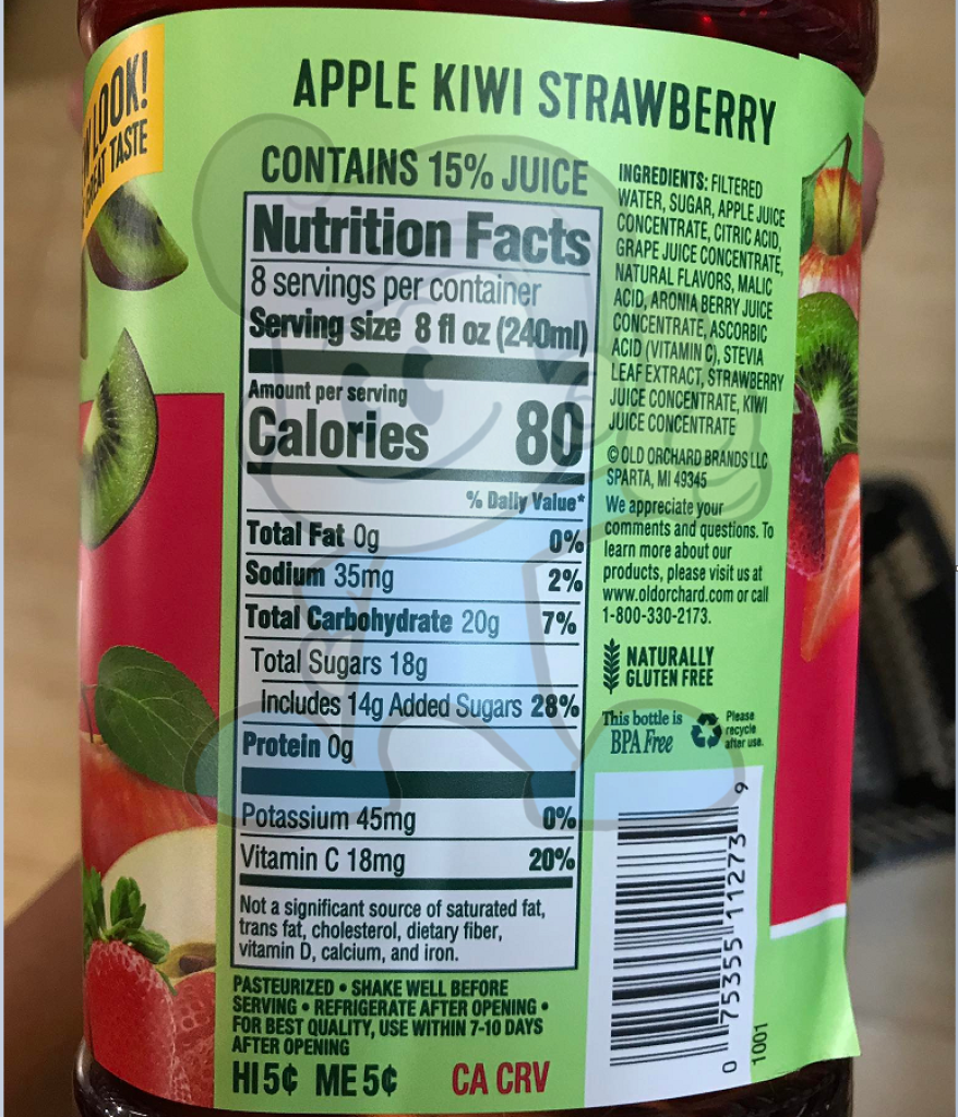Old Orchard Apple Kiwi Strawberry Juice 65 Fl. Oz. Groceries