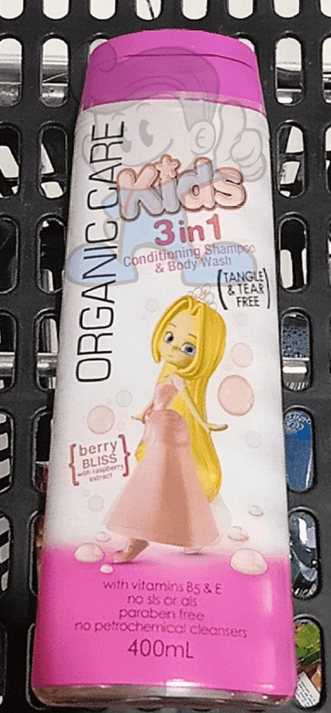 Organic Care Kids 3In1 Conditioning Shampoo And Body Wash Berry Bliss With Raspberry Extract 400Ml