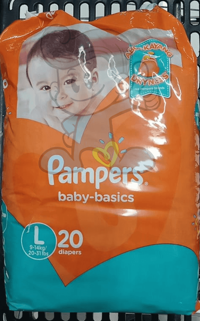 Pampers Baby Basics Disposable Diaper Large (2 X 20S) Mother &