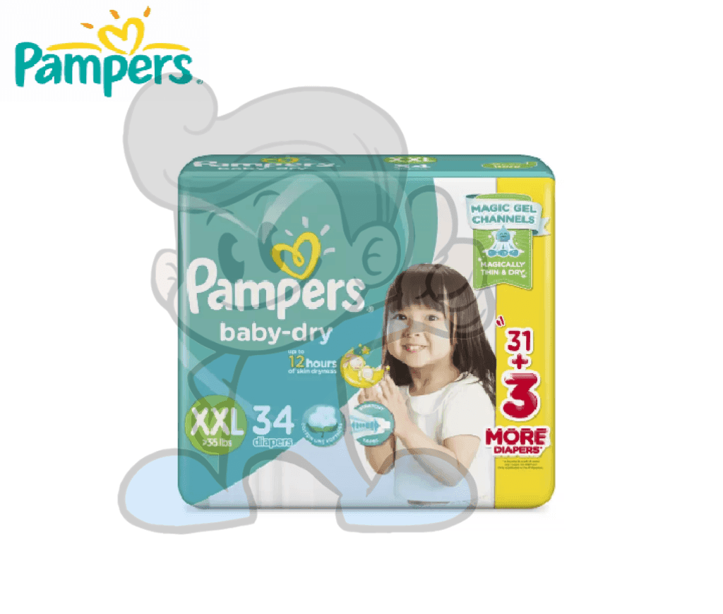 Pampers Baby Dry Xxl Diapers 34S Mother &