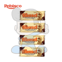 Rebisco Hansel Chocolate Sandwich Cream-Filled Biscuits Pack Of 4 (40 X 31G) Groceries