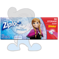 Scj Ziploc 30 Storage Quart Slider Bags With 4 Frozen Designs Kitchen & Dining