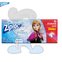 Scj Ziploc 30 Storage Quart Slider Bags With 4 Frozen Designs Kitchen & Dining