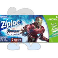 Scj Ziploc Seal Top Bags 66 Sandwich With 4 Avengers Designs Kitchen & Dining