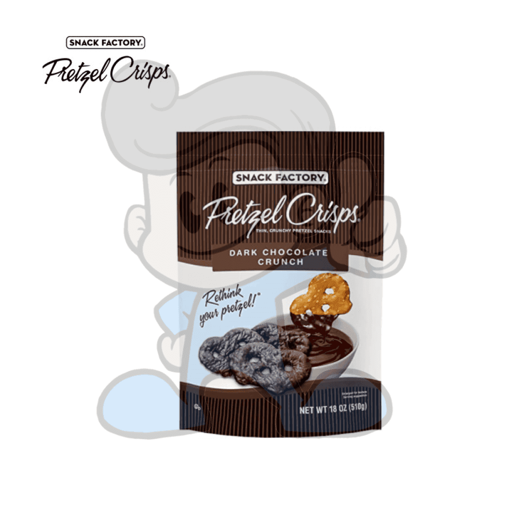 Snack Factory Pretzels Crisps Dark Chocolate Crunch 18Oz. Groceries