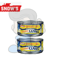 Snows Bumble Bee Chopped Clams In Clam Juice (2 X 6.5 Oz) Groceries