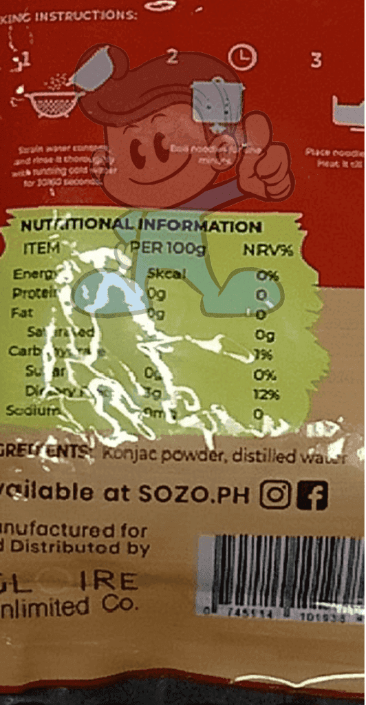 Sozo Amazing Spaghetti Shirataki (2 X 200 G) Groceries