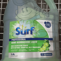 Surf Professional Hand Dishwashing Liquid Lime 3.8L Household Supplies