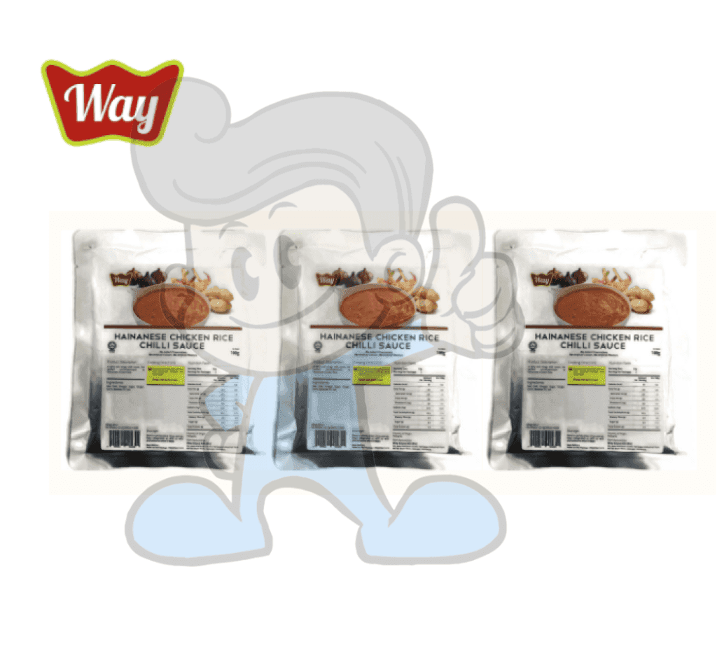Way Hainanese Chicken Rice Chilli Sauce (3 X 100G) Groceries