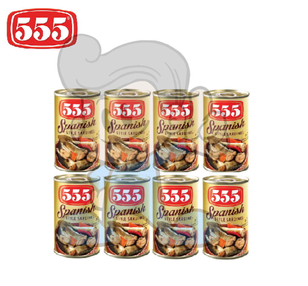 555 Spanish Style Sardines (8 X 155 G) Groceries