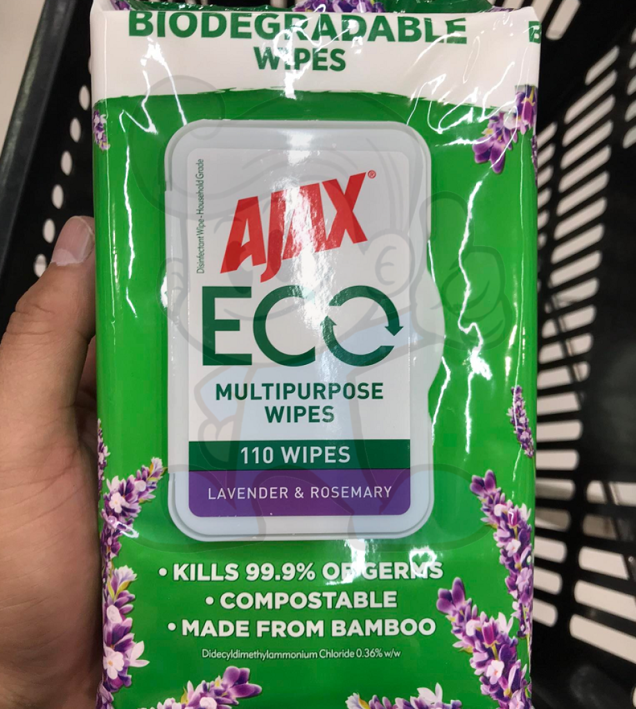 Ajax Antibacterial Multipurpose Wipes Lavender 110 Mother & Baby