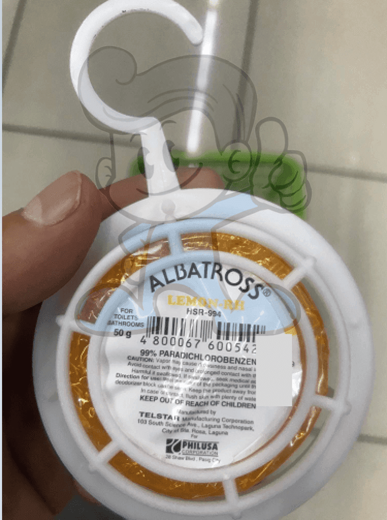 Albatross Bathroom Deodorizer Lemon With Holder (6 X 50G) Household Supplies