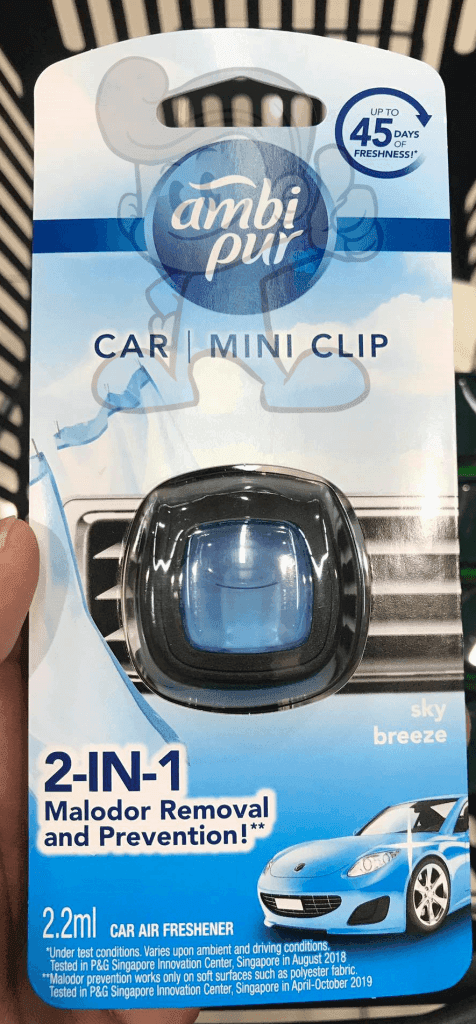 Ambi Pur Car Mini Clip 2 In 1 Air Freshener Sky Breeze (2 X 2.2 Ml) Motors