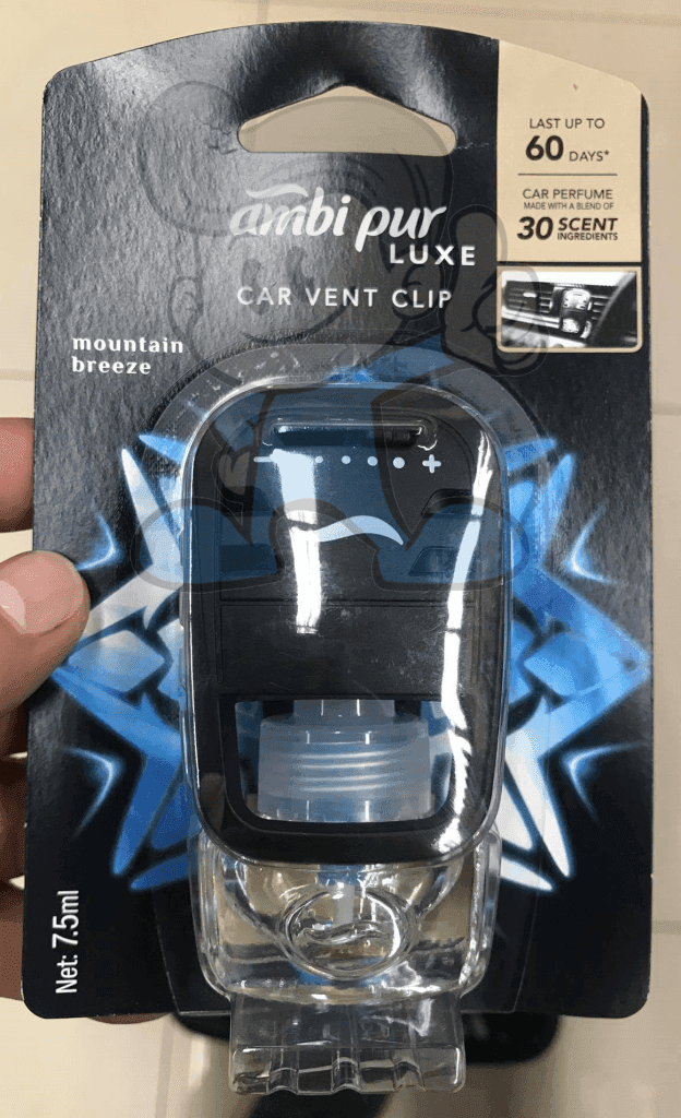 Ambi Pur Luxe Car Vent Clip Air Freshener Primary Mountain Breeze (2 X 7.5 Ml) Motors