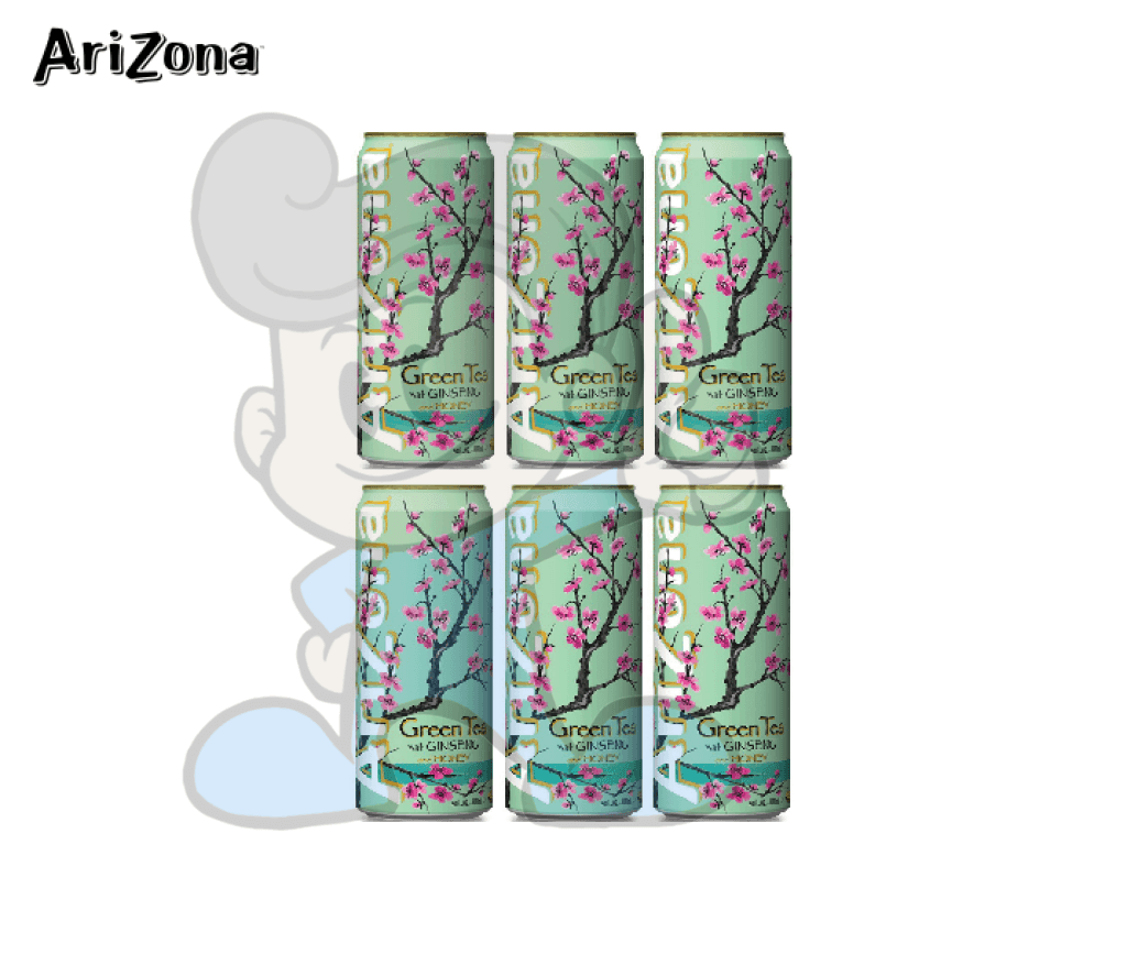 Arizona Green Tea With Ginseng And Honey (6 X 330 Ml) Groceries