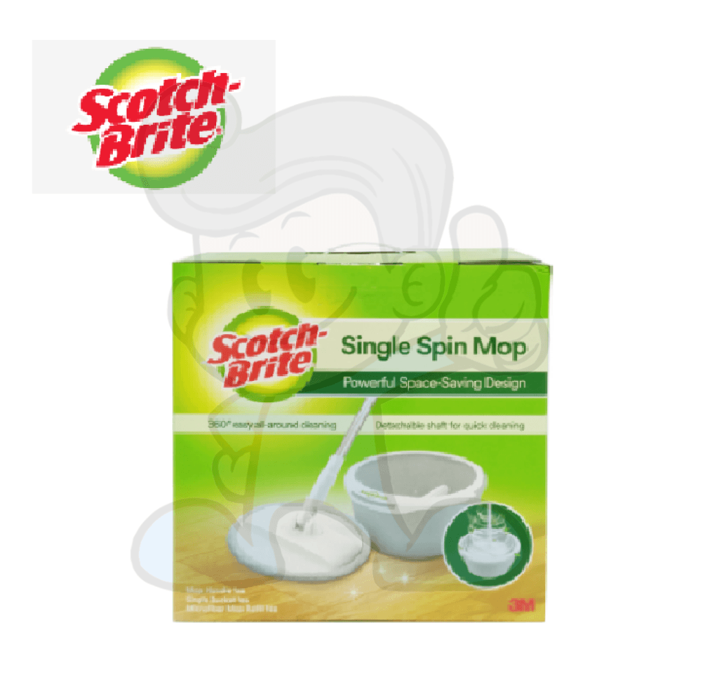 Scotch-Brite Single Spin Mop 360° Easy All-Around Cleaning