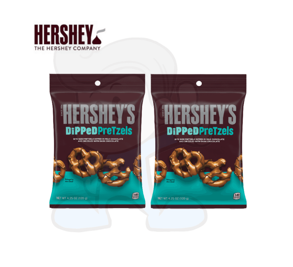 Hershey's Dipped Pretzels Milk Chocolate Snack (2 x 120g)