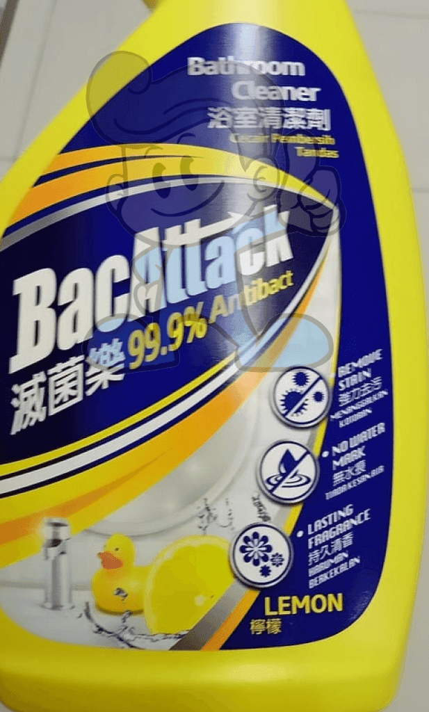 Bacattack Bathroom Cleaner Lemon (2 X 500 Ml) Household Supplies