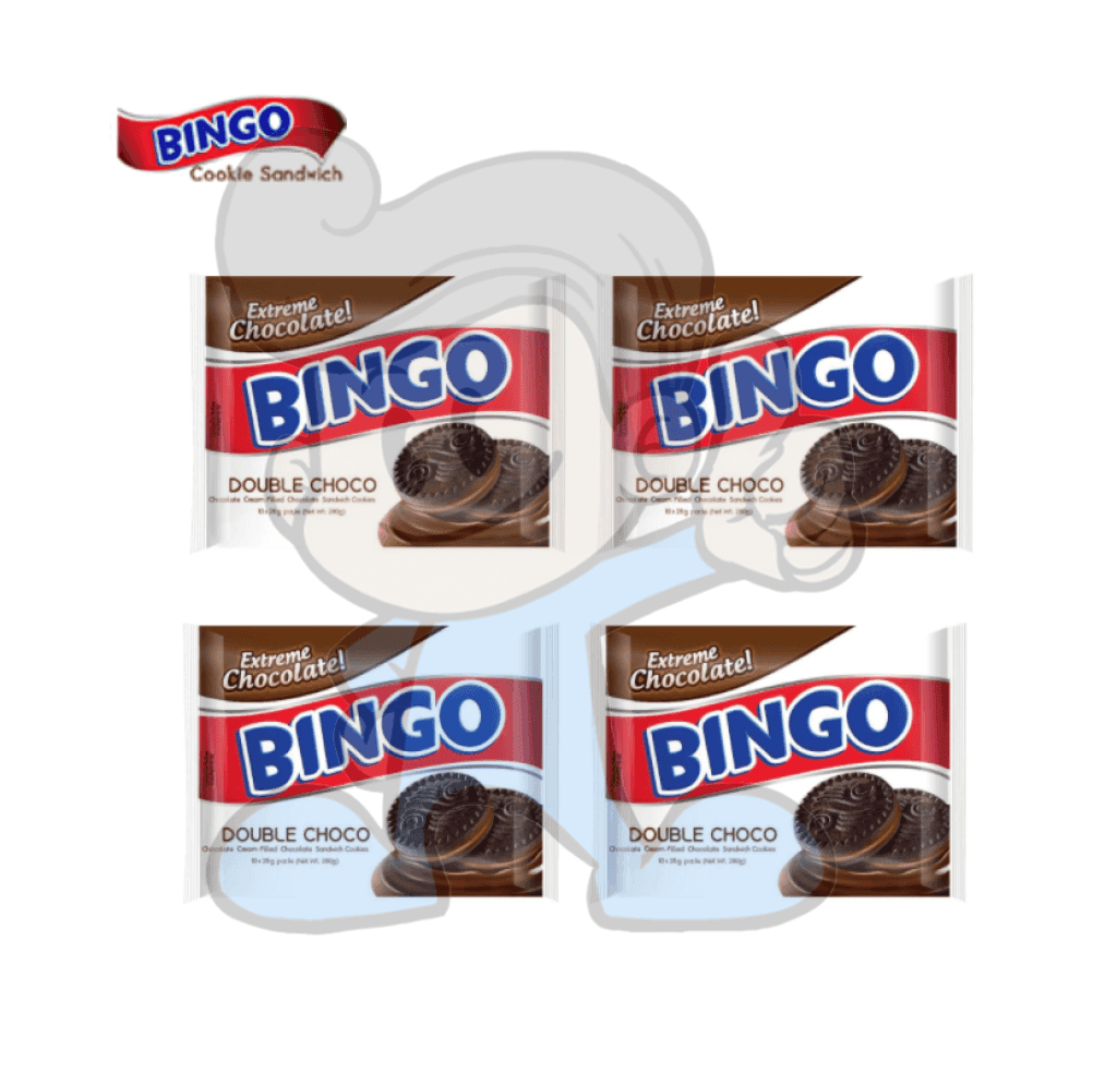 Bingo Double Chocolate Cookies Pack Of 4 (4 X 280G) Groceries