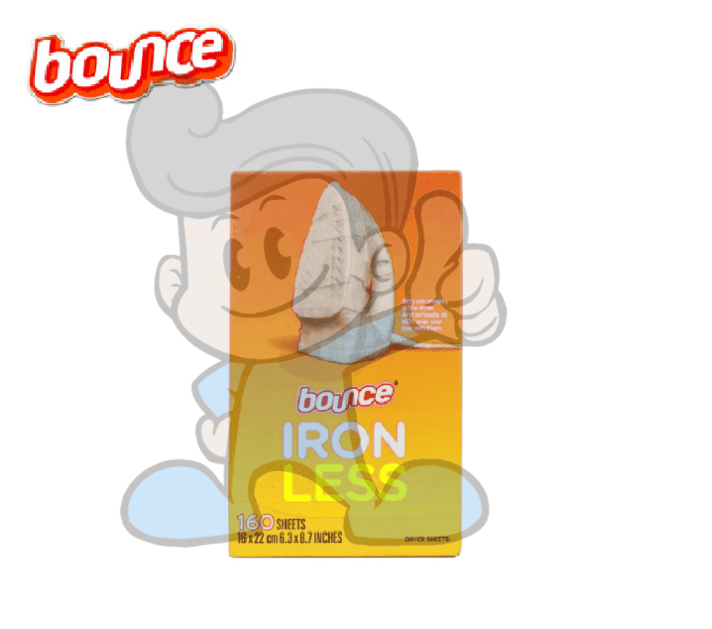Bounce Iron Less Dryer Sheets 160S Household Supplies