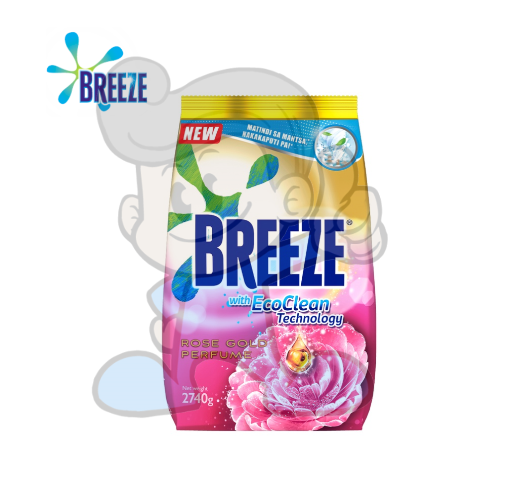 Breeze Laundry Detergent Powder Rose Gold Perfume 2740G Household Supplies