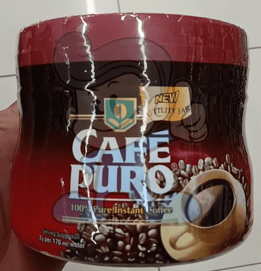 Cafe Puro 100% Pure Instant Coffee In Utility Jar (2 X 100 G) Groceries