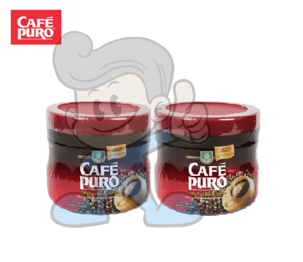 Cafe Puro 100% Pure Instant Coffee In Utility Jar (2 X 100 G) Groceries