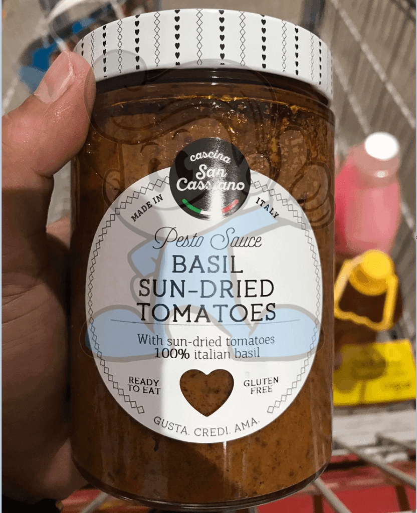 Cascina San Cassiano Red Pesto With Basil And Sun-Dried Tomatoes 540G Groceries