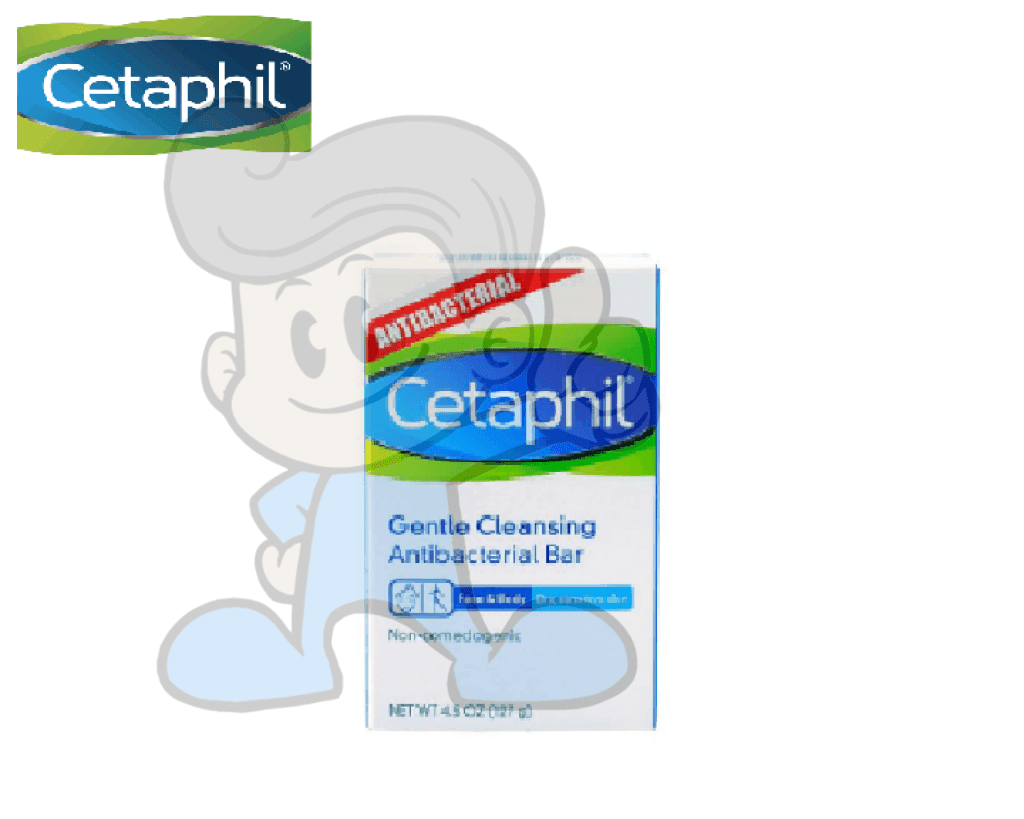 Cetaphil Gentle Cleansing Antibacterial Bar 4.5 Oz Beauty