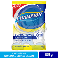 Champion Regular Supra Powder Detergent (18 X 105G) Household Supplies