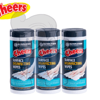 Cheers Surface Disinfecting Wipes (3 X 30S) Household Supplies