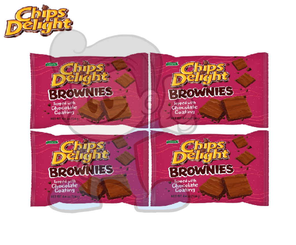 Chips Delight Brownies Topped With Chocolate Coating (4 X 124 G) Groceries