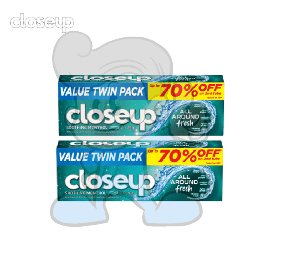 Closeup Value Twin Pack Soothing Menthol Toothpaste 2S (2 X 191 G) Beauty
