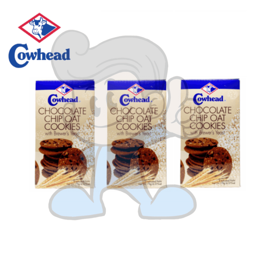 Cowhead Chocolate Chip Oat Cookies (3 X 178G) Groceries