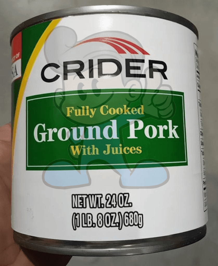 Crider Fully Cooked Ground Pork With Juices 3 X 24 Oz Groceries