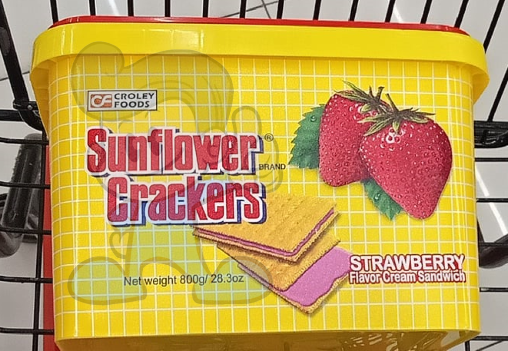Croley Foods Sunflower Crackers Strawberry Flavor Cream Sandwich (2 X 800 G) Groceries
