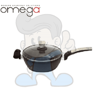 Omega Leigh 28cm Ceramic Coated Aluminum Deep Fry Pan with Lid Induction Ready