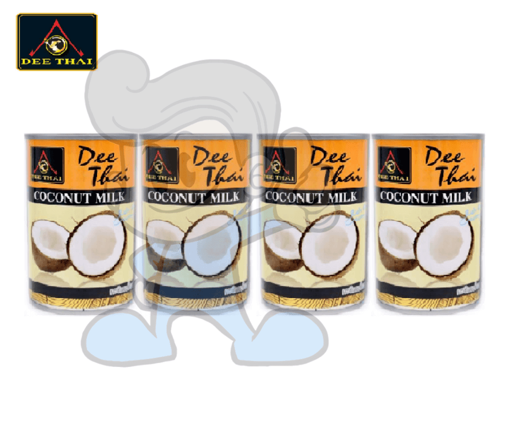 Dee Thai Coconut Milk (4 X 400 Ml) Groceries